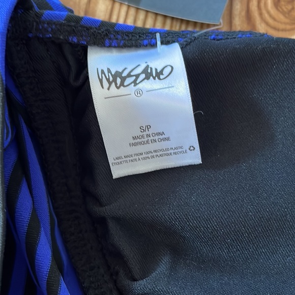 Purple &  black Stripe Halter Tankini Bathing Suit Swim Top Nwt  small/p - Picture 11 of 13